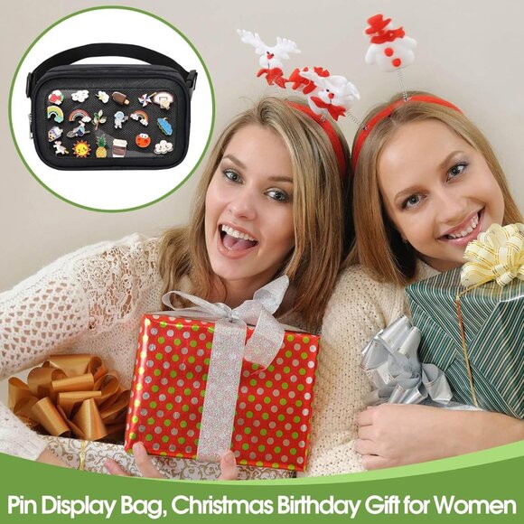 Elegant Enamel Pin Display Fanny Pack with Zipper Pocket - Perfect Gift Orange - Picture 5 of 7